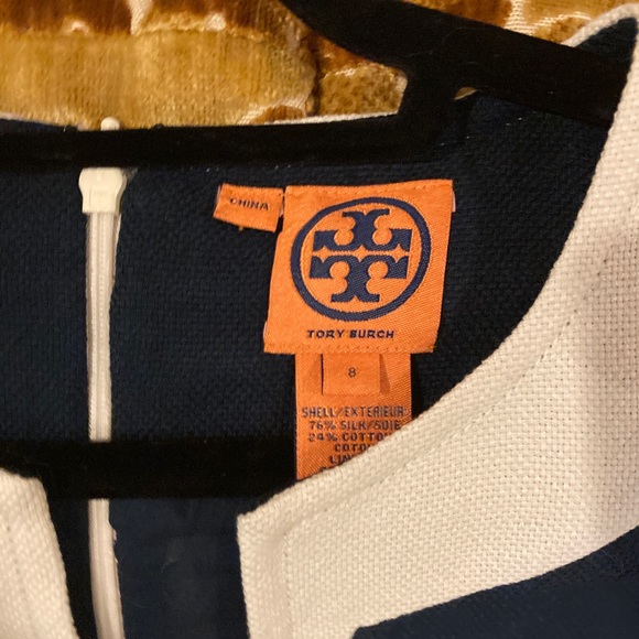 Tory Burch size 8 blue and white dress - Picture 2 of 4